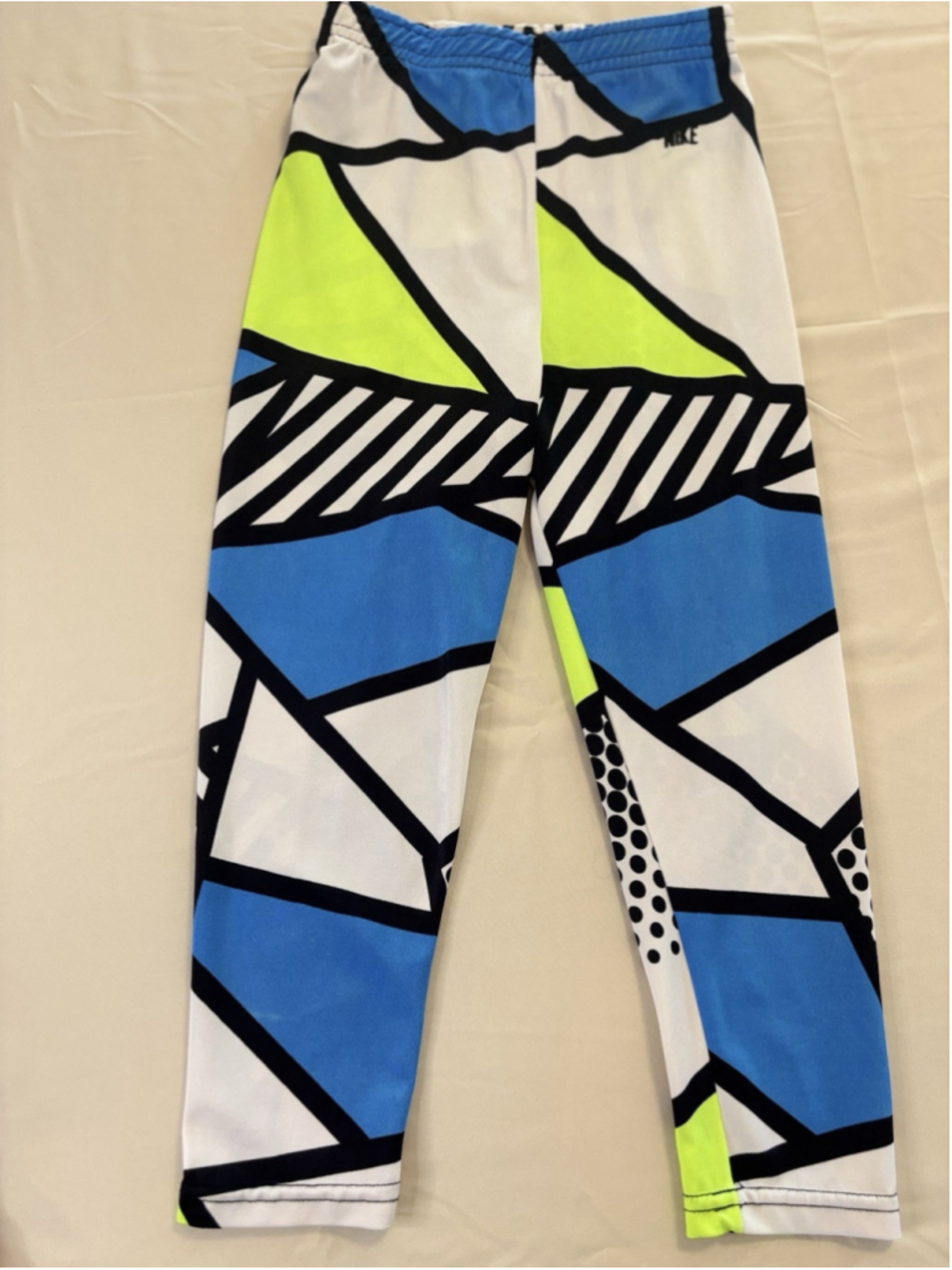 Nike pro women’s compression tights pants abstract, geometric neon, print